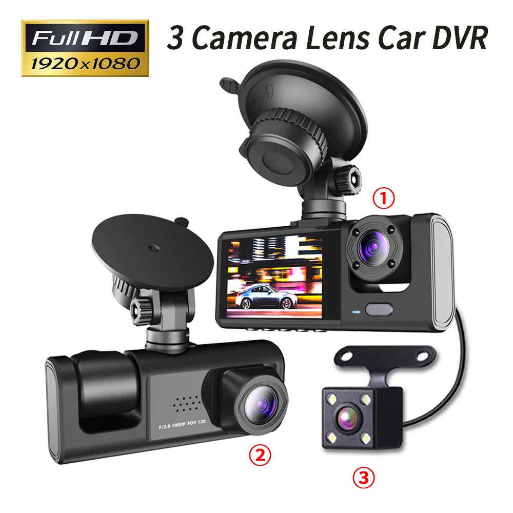 Panoramic Dash Cam 360 - 2.0Inch Auto Dvr Dashcam Hd Dash