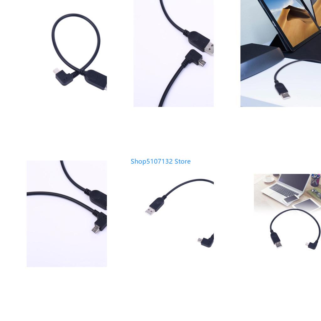 Electronics And Gadgets With C - 87HD 90 graden mini-USB-datakabel met standaard