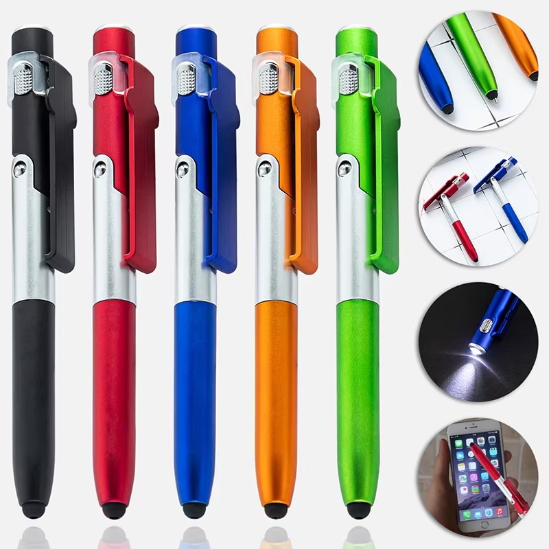 Smart Pen Digital - Multifunctionele speelgoedpen Vier-in-één opvouwbare lamp Reclamegeschenkpen
