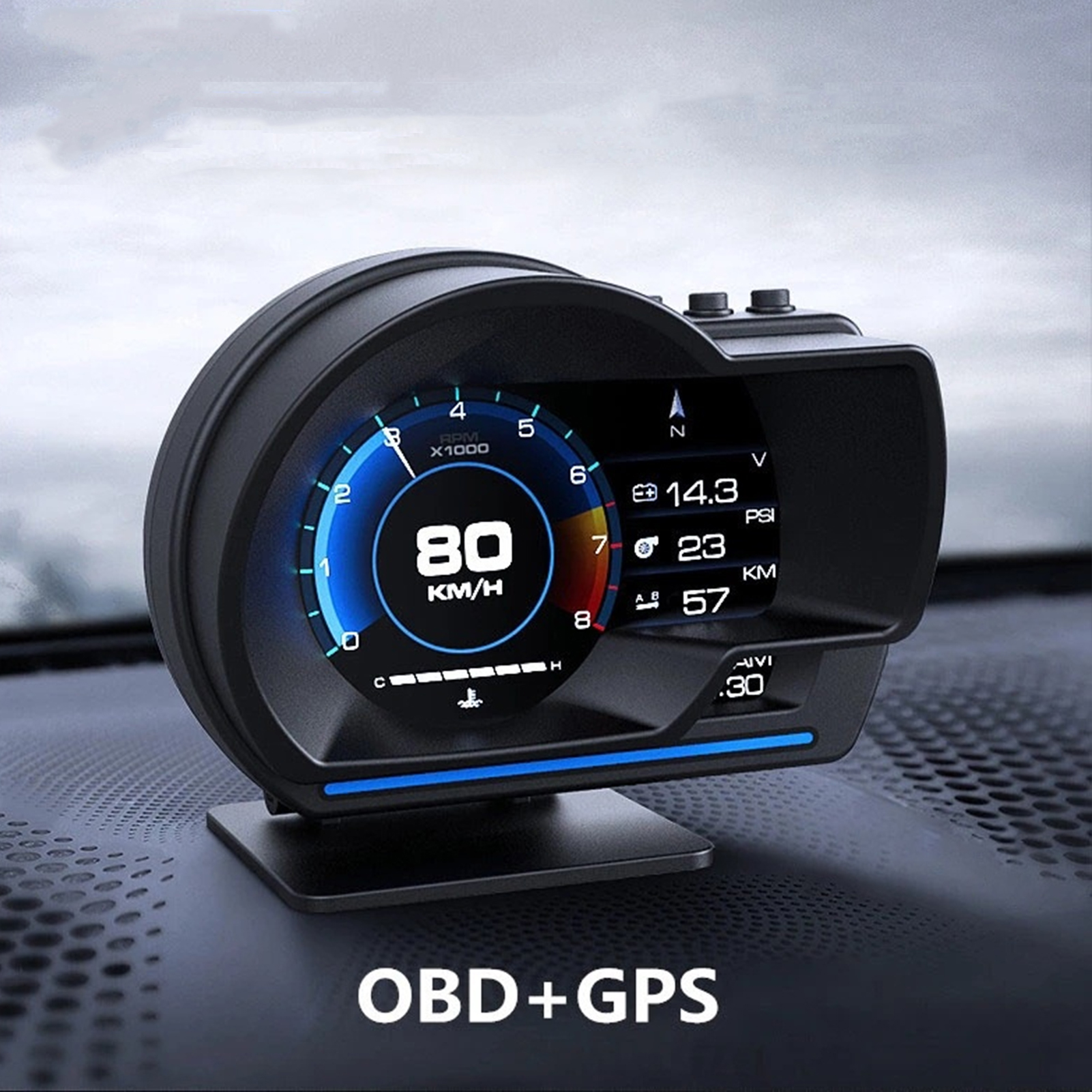 Electronics Gadgets For Car - Head-up display OBD2 + GPS Smart