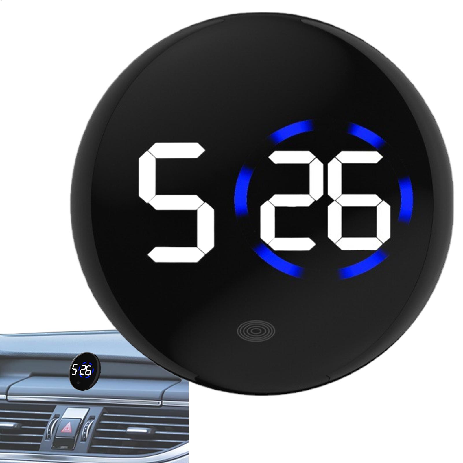 Electronics Gadgets For Car - Modieuze auto-LED-klok met aanraakbediening, dashboardhorloge, ronde