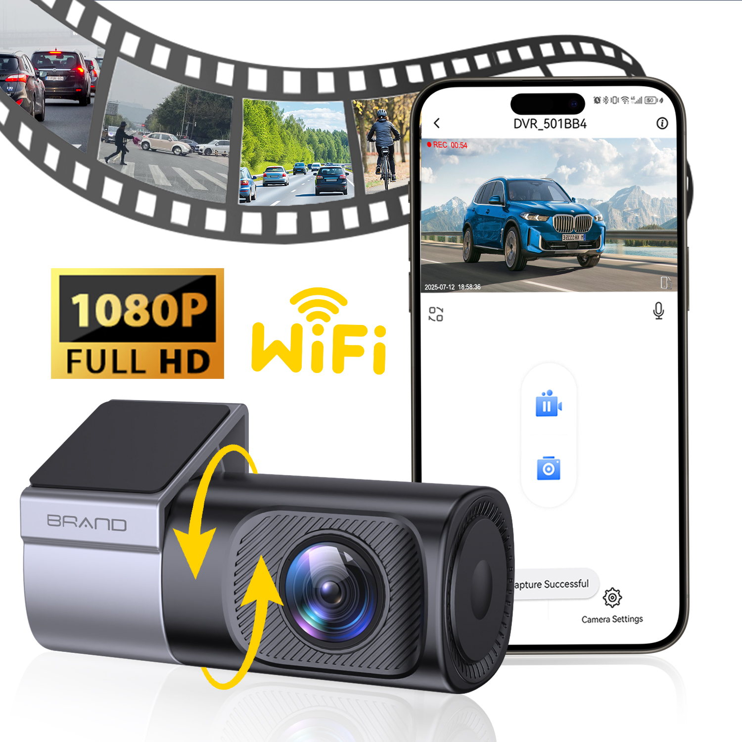 Panoramic Dash Cam 360 - NIEUWE 1080P HD Auto Dashcam 360