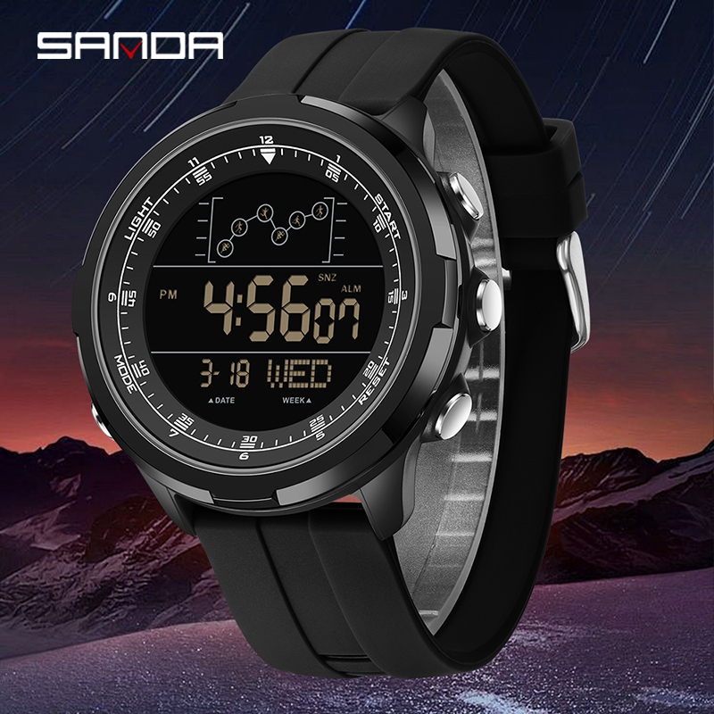 Electronics Gadgets For Men - SANDA Digitaal Horloge Heren Militair Leger