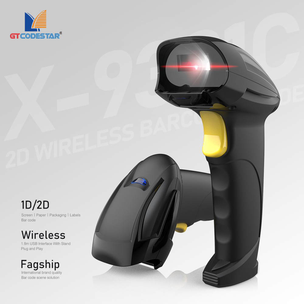 Barcode Scanner Wireless - GTCODESTAR X-9301C Magazijn Lange afstand transmissie