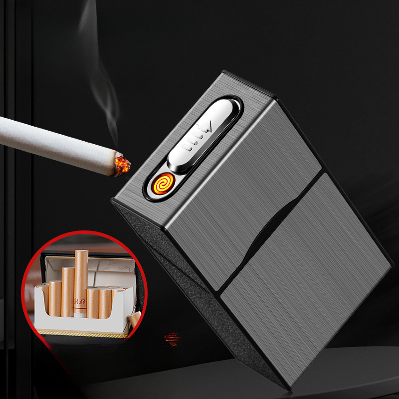 Electronics Gadgets For Men - 2-in-1 20 sigarettenkoker Aanstekerkoffer USB oplaadbare