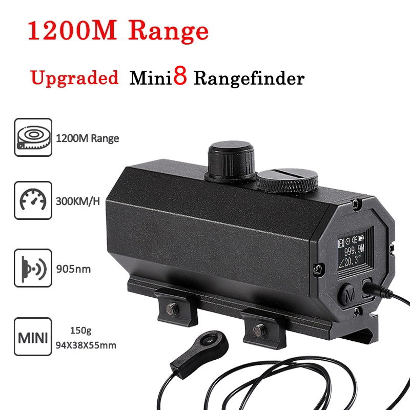 Laser Distance Measure - MINI8 Plug-in 1200m bereikapparaat Laserafstandsmeter Sport