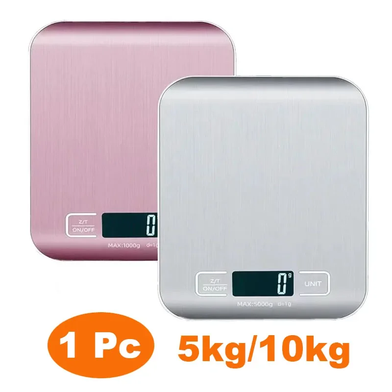 Gadgets For Electronics - Oplaadbare keukenweegschaal LCD-display 5kg/10kg Voedselweegschaal Roestvrijstalen