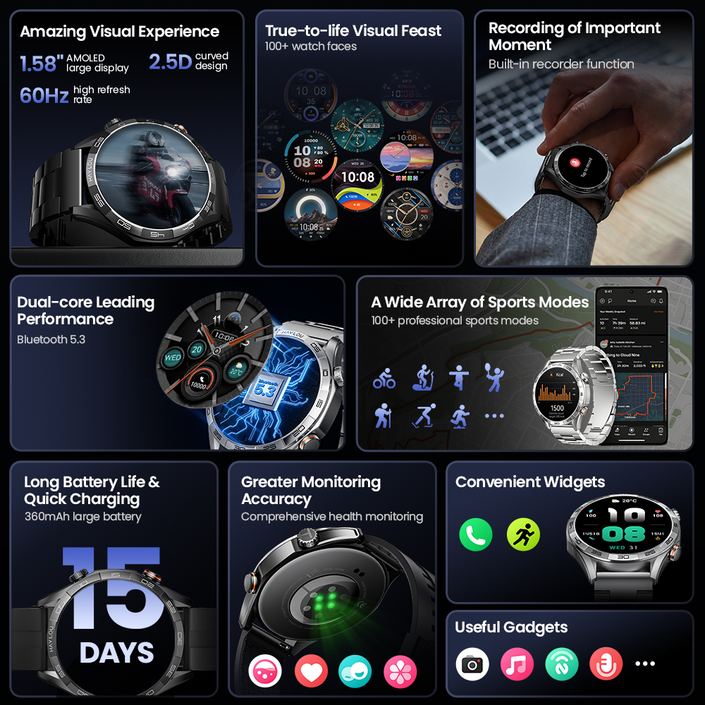 HAYLOU Solar 5 Smartwatch met  - Electronics Gadgets For Men recensie en prijs