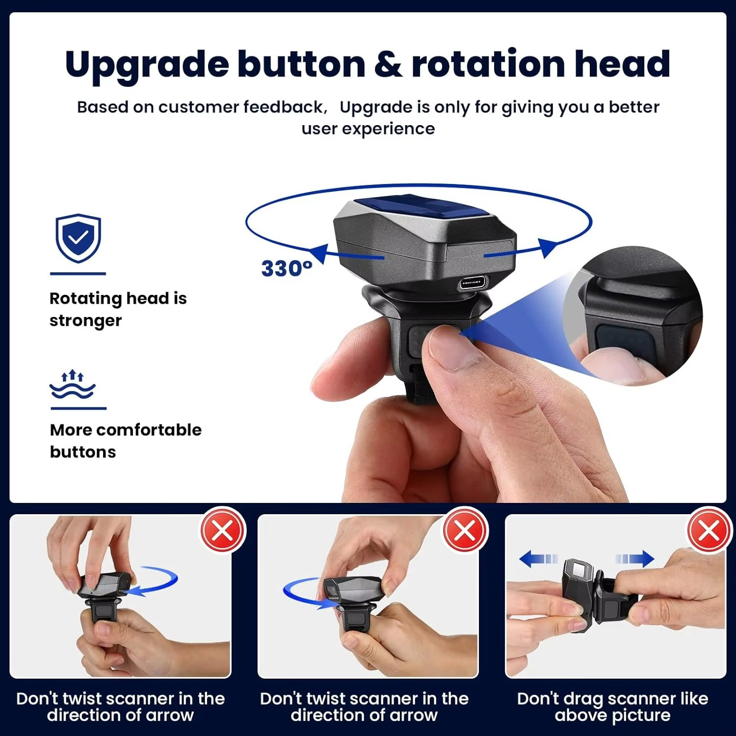 Eyoyo Ring Finger 2D Mini Pock - Barcode Scanner Wireless recensie en prijs