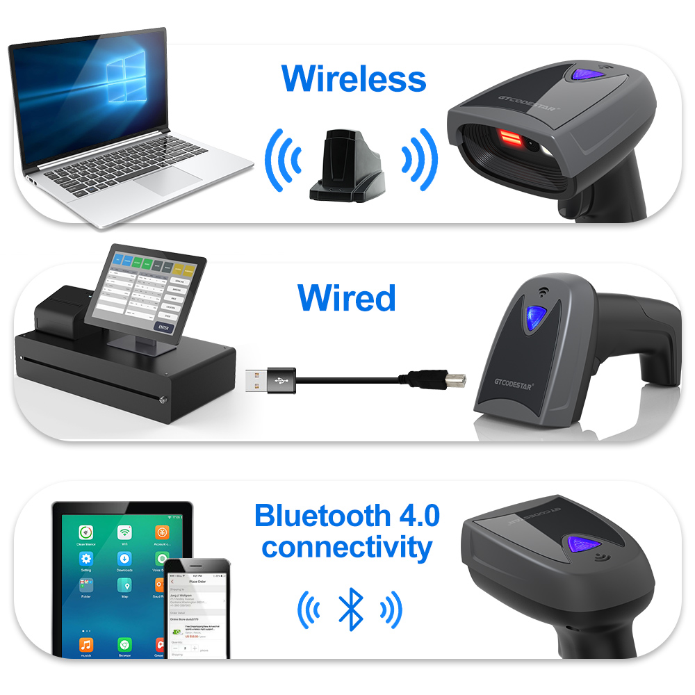 GTCODESTAR X-1801B Qr 1D 2D Ba - Barcode Scanner Wireless recensie en prijs