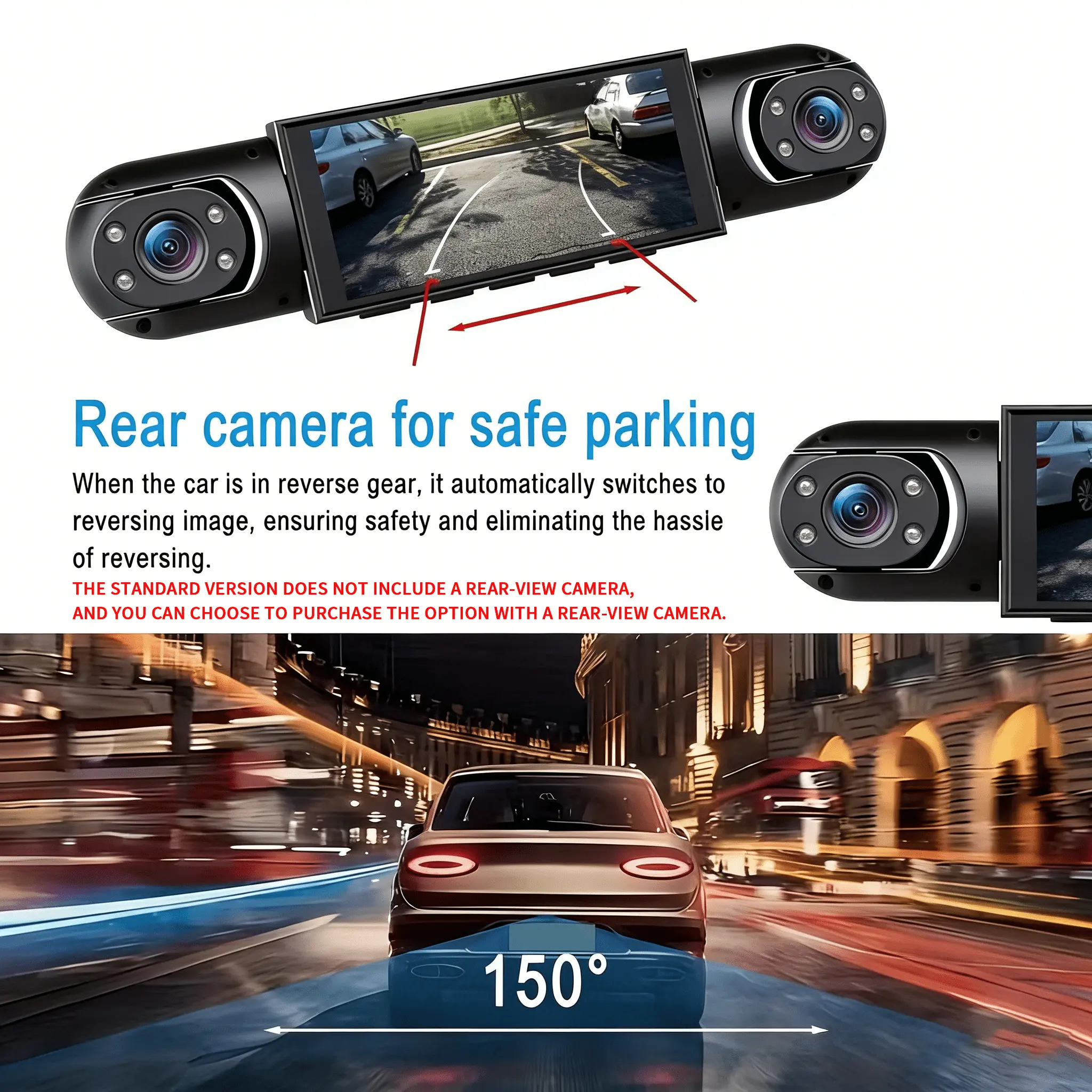 360 °   Panoramische driekanaa - Panoramic Dash Cam 360 recensie en prijs