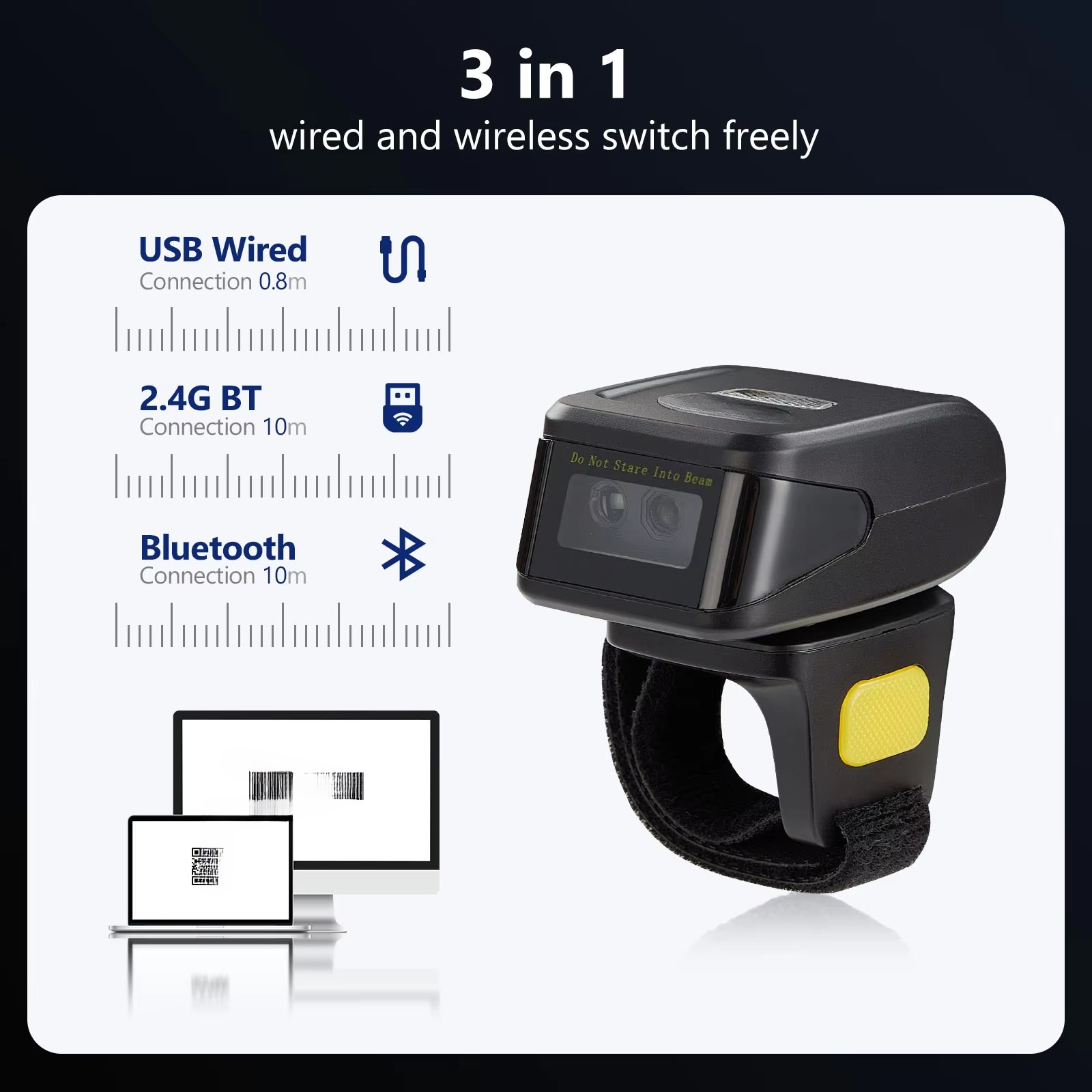 Eyoyo Bedrade en draadloze dub - Barcode Scanner Wireless recensie en prijs