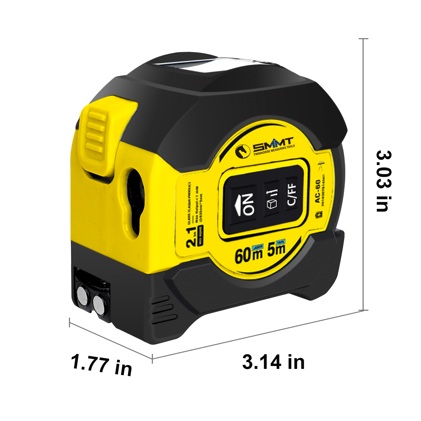 2-in-1 Laser Meetlint 5m 60m H - Laser Distance Measure recensie en prijs