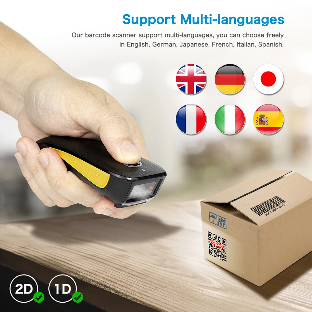 NETUM C750 Bluetooth en 2.4G d - Barcode Scanner Wireless recensie en prijs