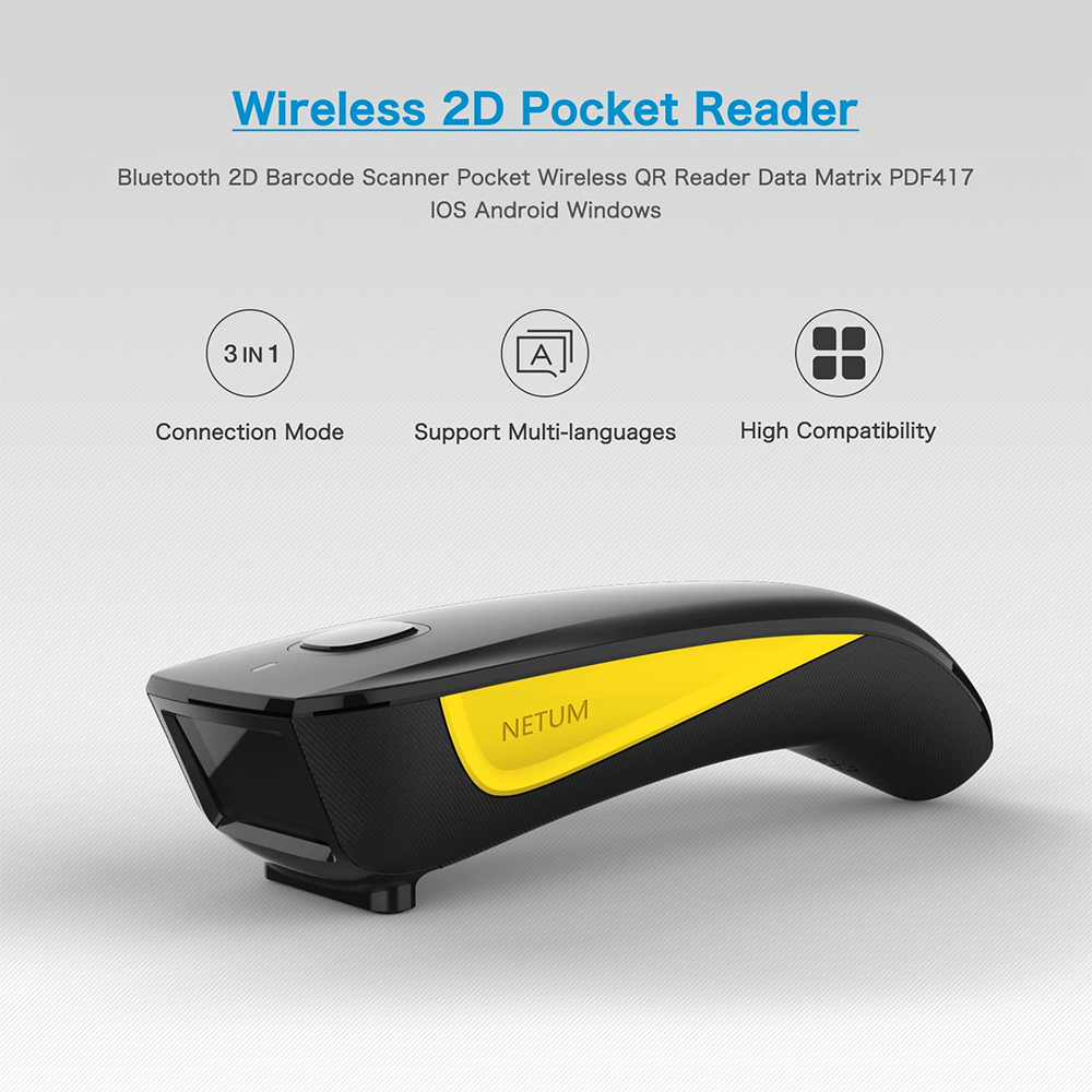 NETUM C750 Bluetooth en 2.4G d - Barcode Scanner Wireless recensie en prijs