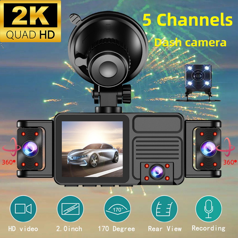5 Kanaals 360 °   Panoramische - Panoramic Dash Cam 360 recensie en prijs