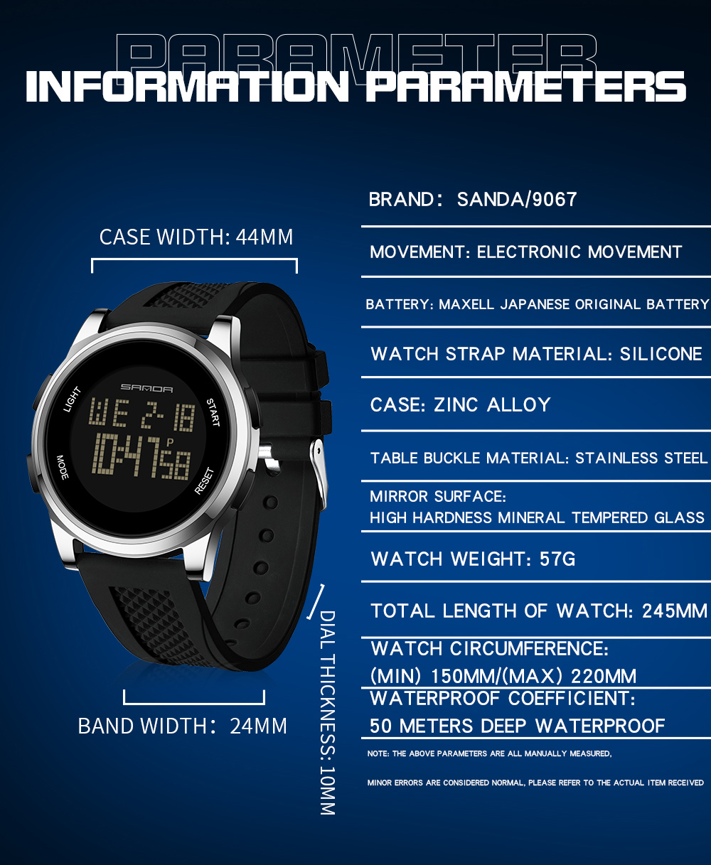 Sanda Digitaal Horloge Heren M - Electronics Gadgets For Men recensie en prijs