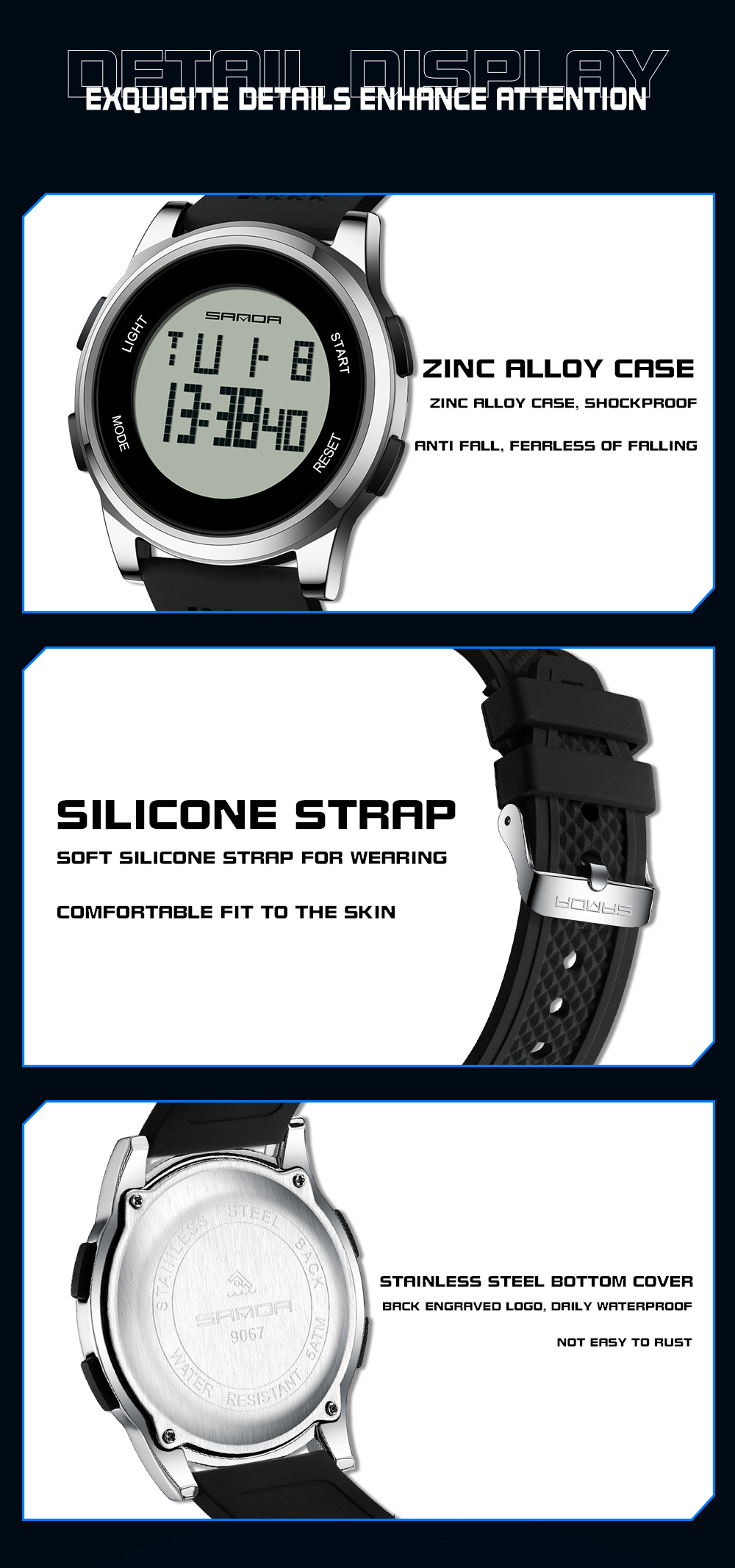 Sanda Digitaal Horloge Heren M - Electronics Gadgets For Men recensie en prijs