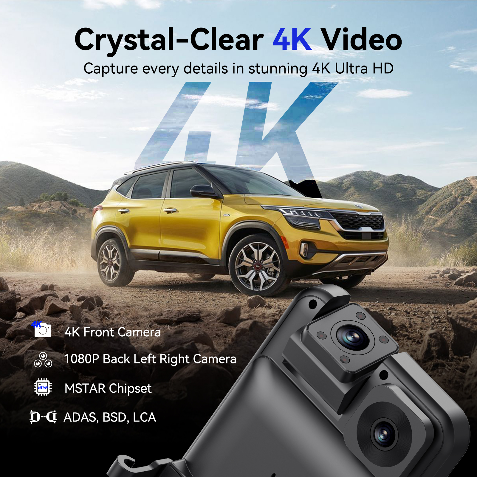 ADINKAM 11 Inch IPS 4-Kanaals  - Panoramic Dash Cam 360 recensie en prijs