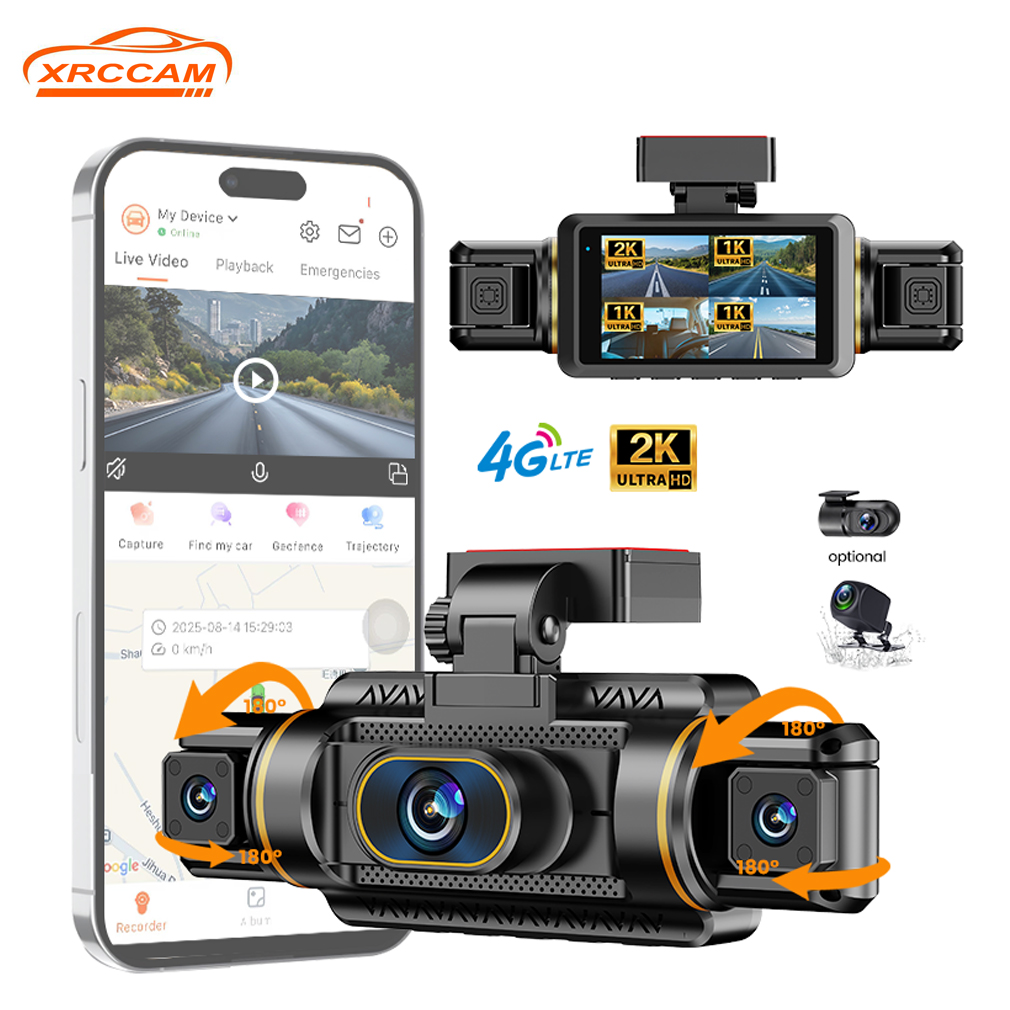 2K 4-kanaals dashcam met 360°- - Panoramic Dash Cam 360 recensie en prijs
