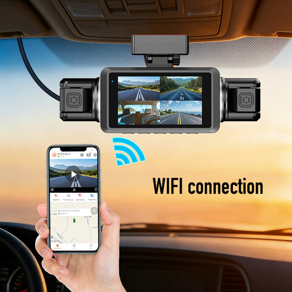 2K 4-kanaals dashcam met 360°- - Panoramic Dash Cam 360 recensie en prijs