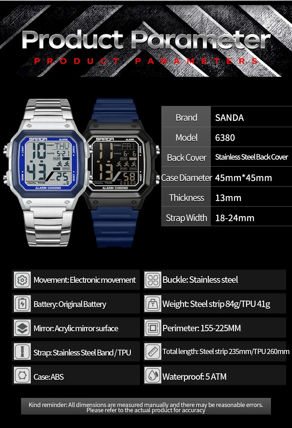 SANDA 6380 Mode Elektronische  - Electronics Gadgets For Men recensie en prijs