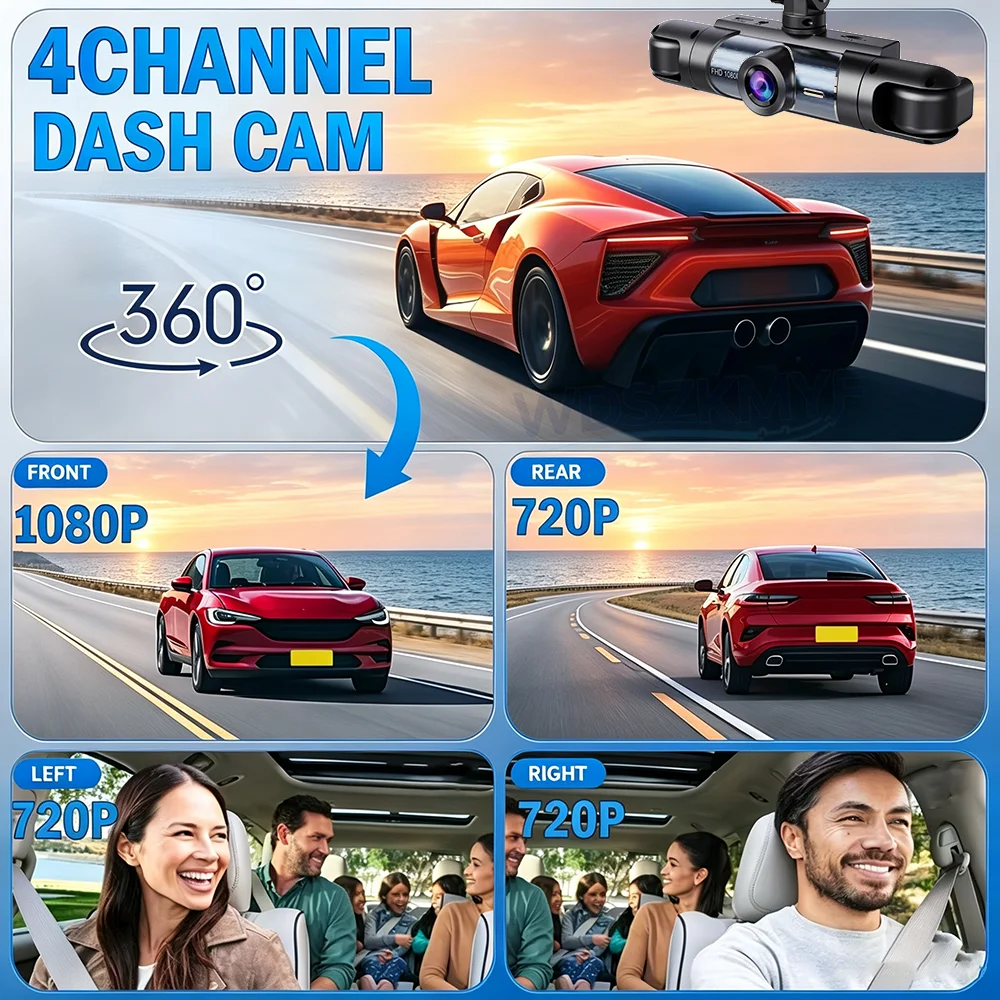 HD 1080P 3/4H 360 °   Panorami - Panoramic Dash Cam 360 recensie en prijs